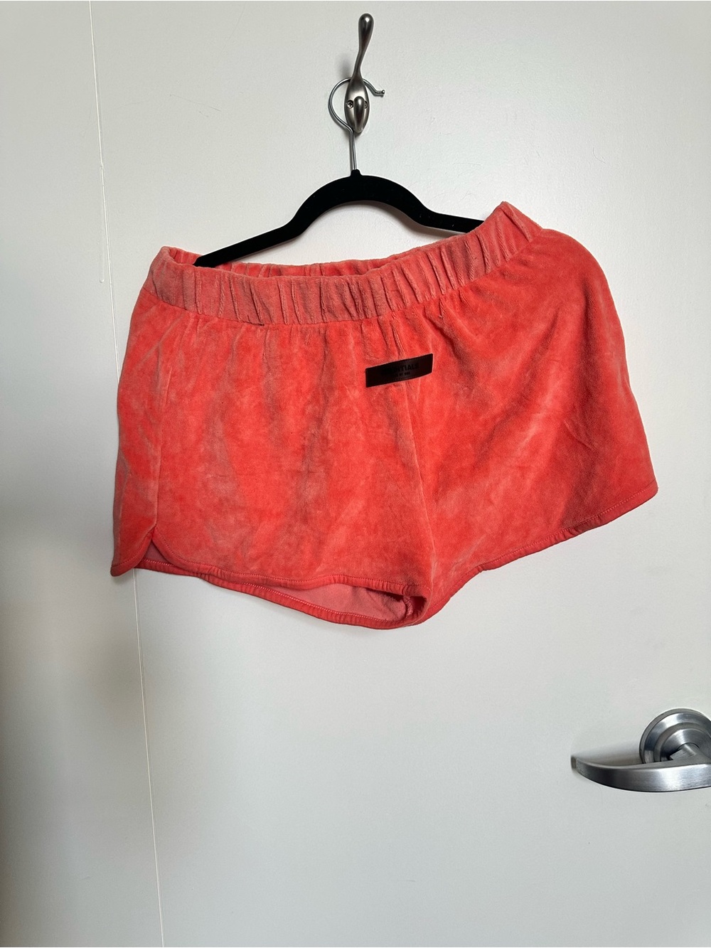 Essentials Coral Velour Lounge booty Shorts